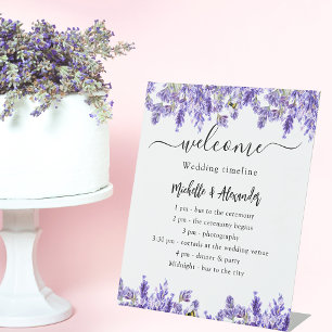 Signe De Table Programme de chronologie de mariage bienvenue fleu