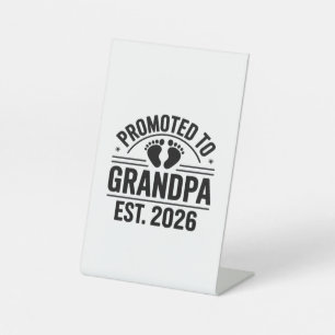 Signe De Table Promu grand-père, Ét. 2026, Drôle de nouveau grand