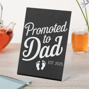 Signe De Table Promu Papa EST 2025 Drôle Futur Papa