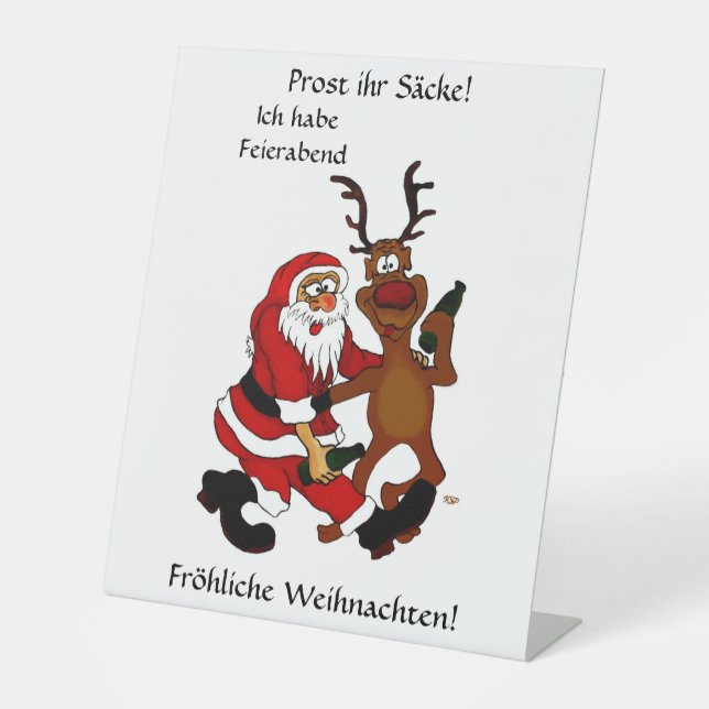 Signe De Table Prost it bags - Joyeux Noël! Texte allemand (Recto)