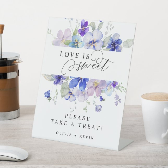 Signe De Table Purple Blue Navy Laender Viola Love Is Sweet Faveu (In SItu)