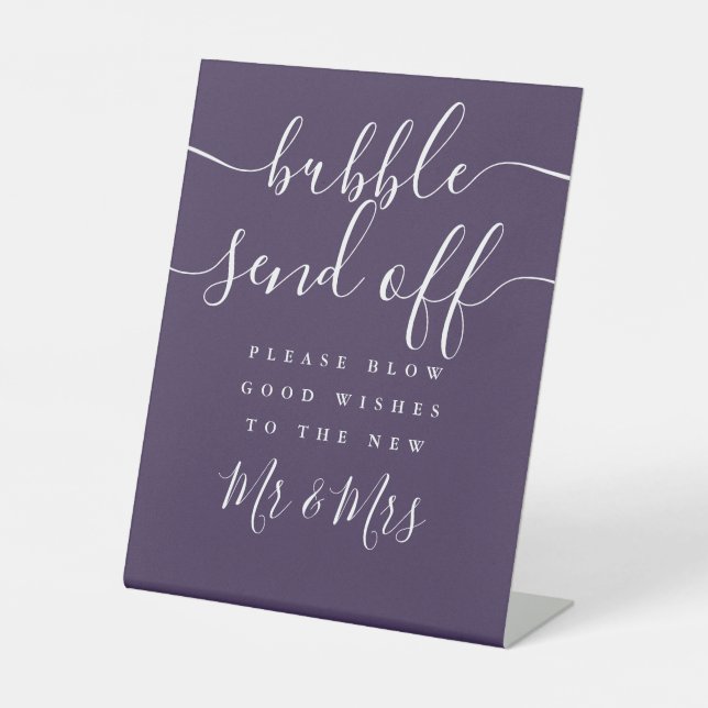 Signe De Table Purple Bubble Envoyer Le Script Chic (Recto)