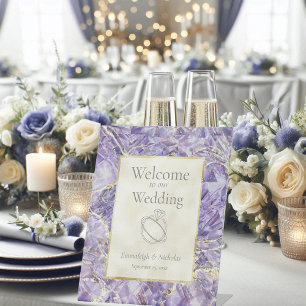 Signe De Table Purple Euphoria Amethyst Gemstone Mariage