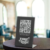 Pictogramme Menu Sans Contact QR Code – 5x5 Cm, Or Brossé, Gravure Laser, Adhésif 3M, Pour Restaurant/hôtel