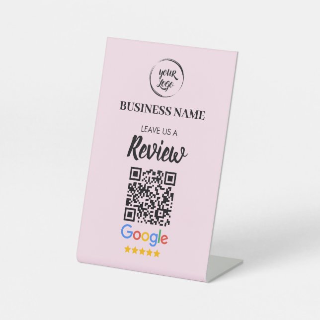 Signe De Table Qr Code Google Avis de l'entreprise (Recto)