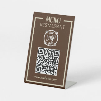 Signe De Table QR Code Menu pour Restaurants sans contact Moderne