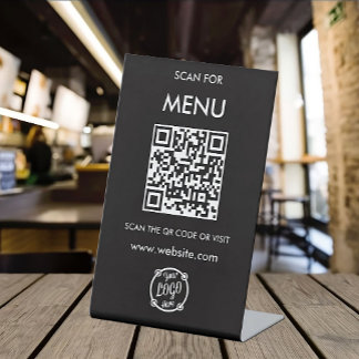 Signe De Table QR Code Menu pour Restaurants sans contact Moderne