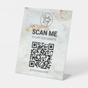 Signe De Table QR Code Scan Me Business Menu Website Services