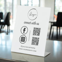 QR Connect With Us Business Logo Médias sociaux