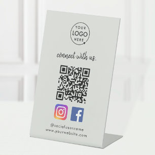Signe De Table QR scan to Connect   Instagram