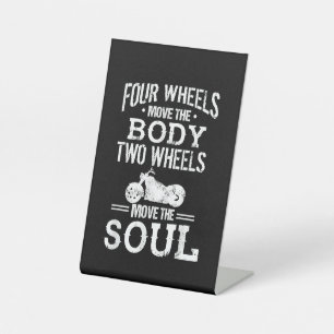 Signe De Table Quatre roues déplacer le corps Deux roues déplacer