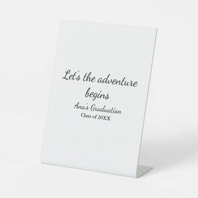Signe De Table que l'aventure commence promotion 20XX (Recto)