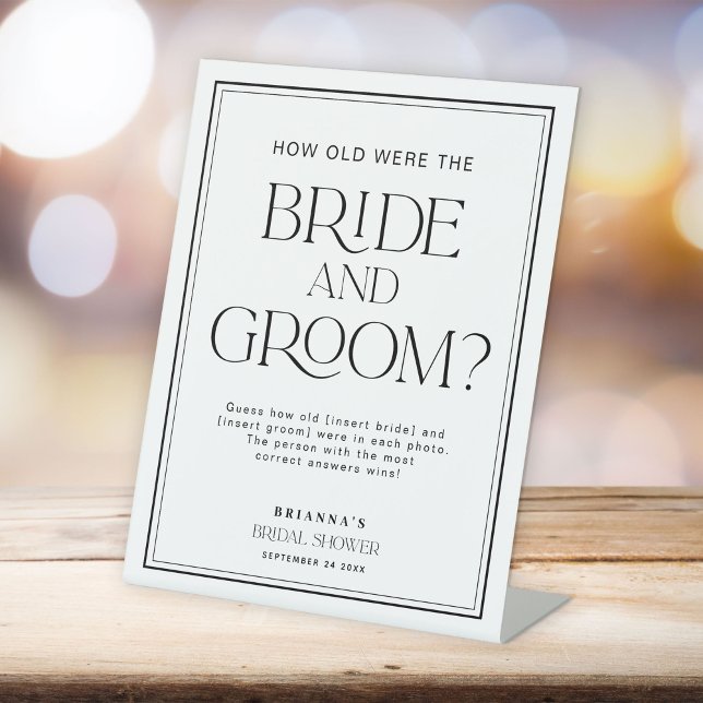 Signe De Table Quel Âge Ont-Ils Été Black & White Jeu (Créateur téléchargé)