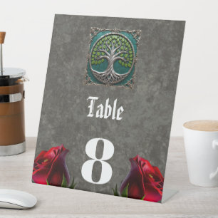 Signe De Table Racines d'Argent de l'Éternité – Arbre de Vie.