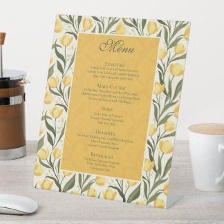 Signe De Table Radiant Tulip Themed Barn Wedding Menu