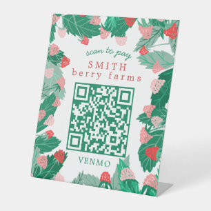 Signe De Table Raspberry Patch SCANNEZ POUR PAYER CODE QR PERSONN