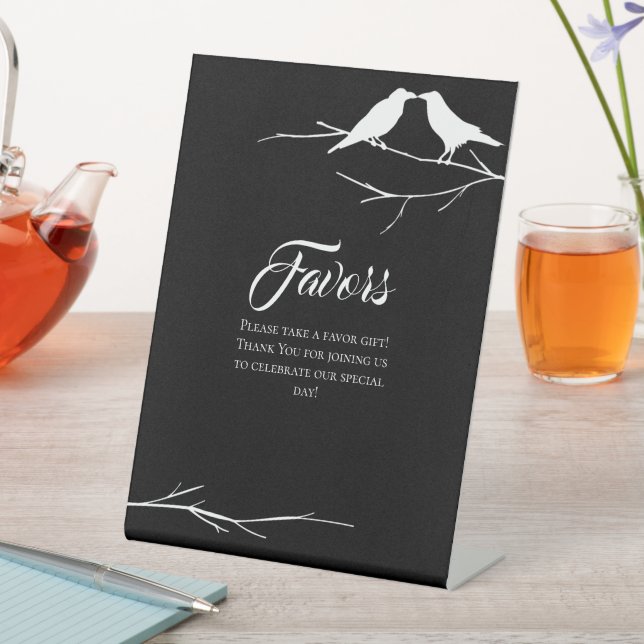 Signe De Table Ravens Mariage gothique Faveurs (In SItu)