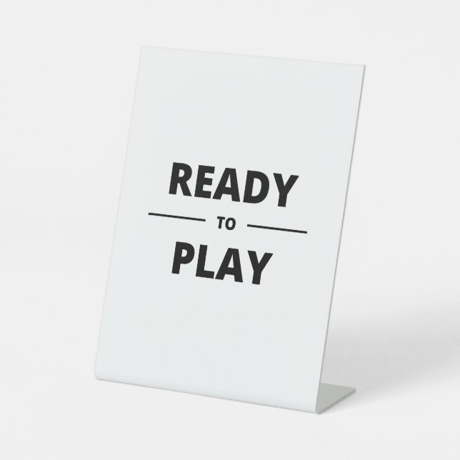 SIGNE DE TABLE READY TO PLAY (Recto)