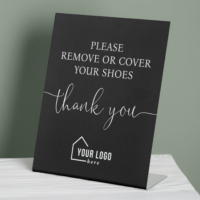 Signe De Table Realtor personnalisé Supprimer des chaussures (Créateur téléchargé)