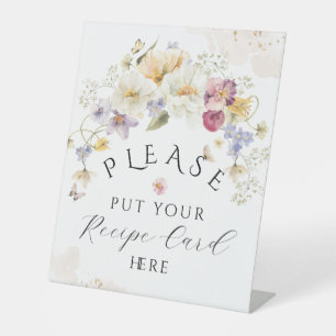 Signe De Table Recette de Fête des mariées rustique Fleur sauvage