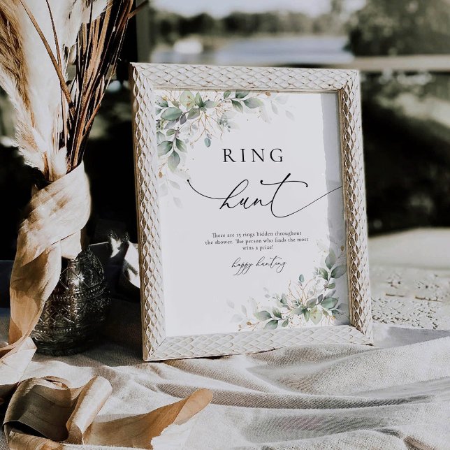 Signe De Table Recherche de bague de verdure élégante (Créateur téléchargé)