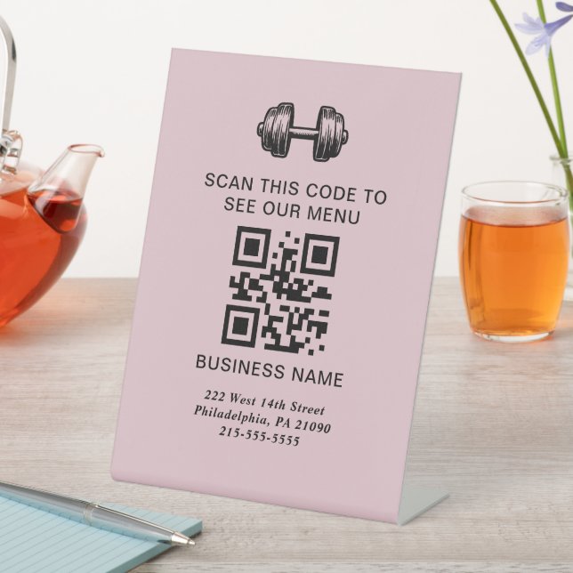 Signe De Table Rechercher le code QR du menu | Site Web | Salle d (In SItu)