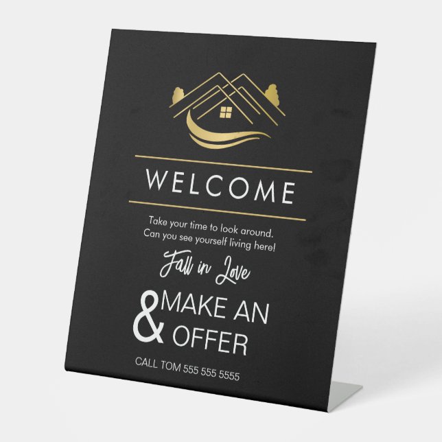 Signe De Table Référencer Maison ouverte de l'immobilier (Recto)