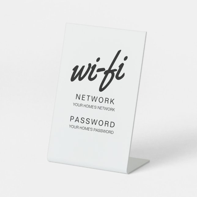 Signe De Table Réfrigérateur de mot de passe Wifi (Recto)