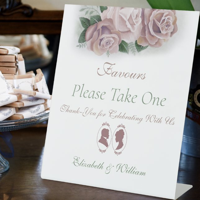 Signe De Table Regency Bridgerton Rose Roses Cameo (Créateur téléchargé)