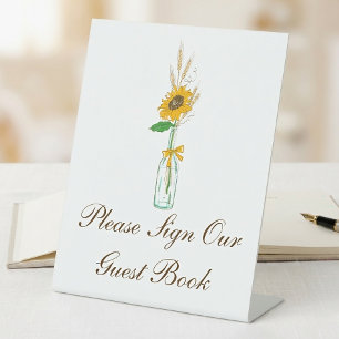 Signe De Table Registre des invités de mariage floral au tourneso