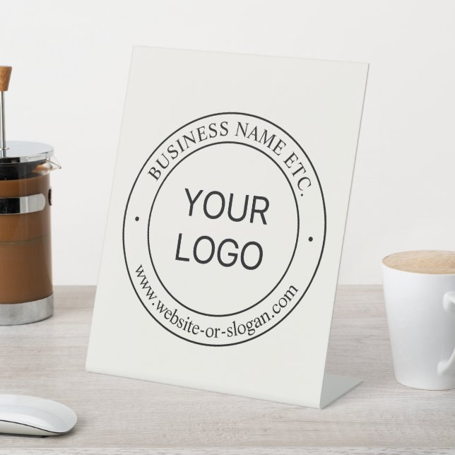 Signe De Table Remplacement de logo facile et texte modifiable |  (In SItu)