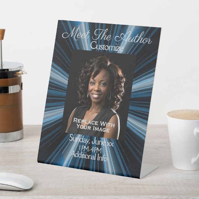 Signe De Table Rencontrez L'Auteur Blue Rays (In SItu)