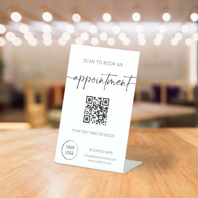 Signe De Table Rendez-vous au livre Code QR (Créateur téléchargé)