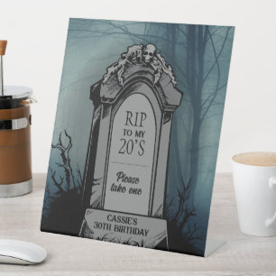 Signe De Table Repose en paix à ma fête d'anniversaire des années
