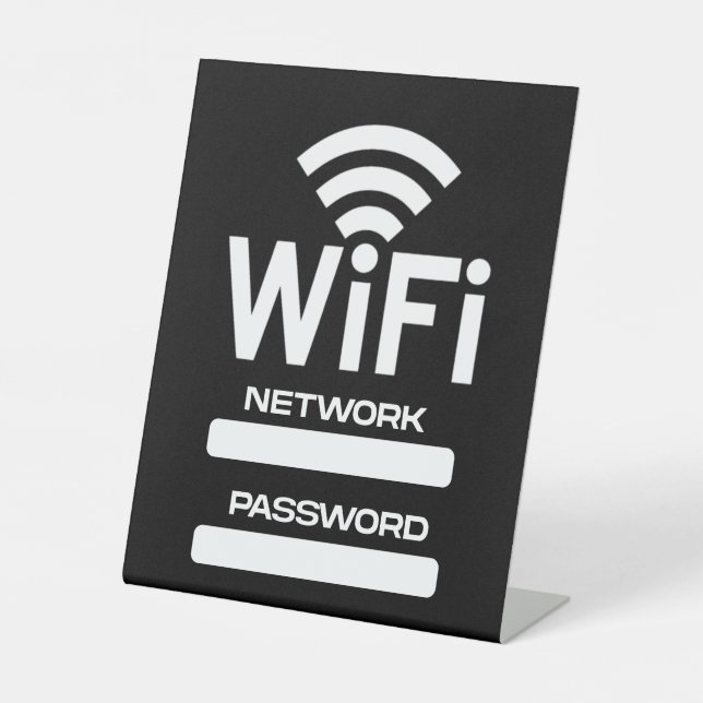 Signe De Table Réseau Wi-Fi (Recto)