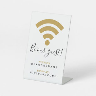 Signe De Table Réseau Wifi et Mot de Passe Commerce de Détail