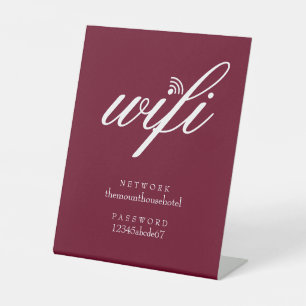 Signe De Table Réseau Wifi et Mot de Passe Entreprise Vente Bourg