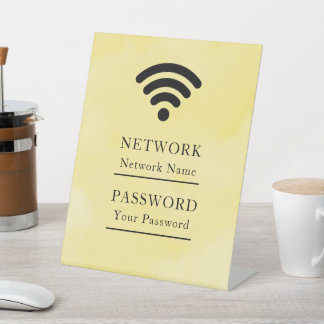 Signe De Table Réseau Wifi Professionnel Moderne