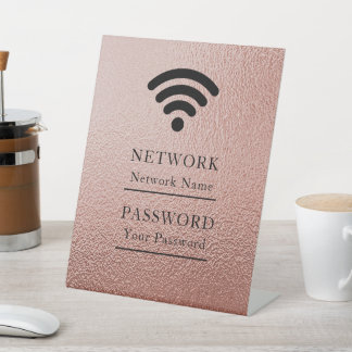 Signe De Table Réseau Wifi Professionnel Moderne