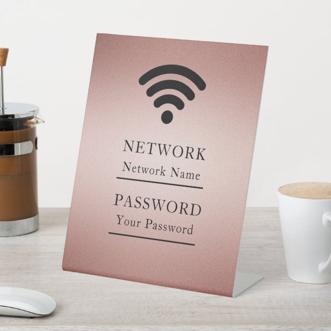 Signe De Table Réseau Wifi Professionnel Morden (In SItu)