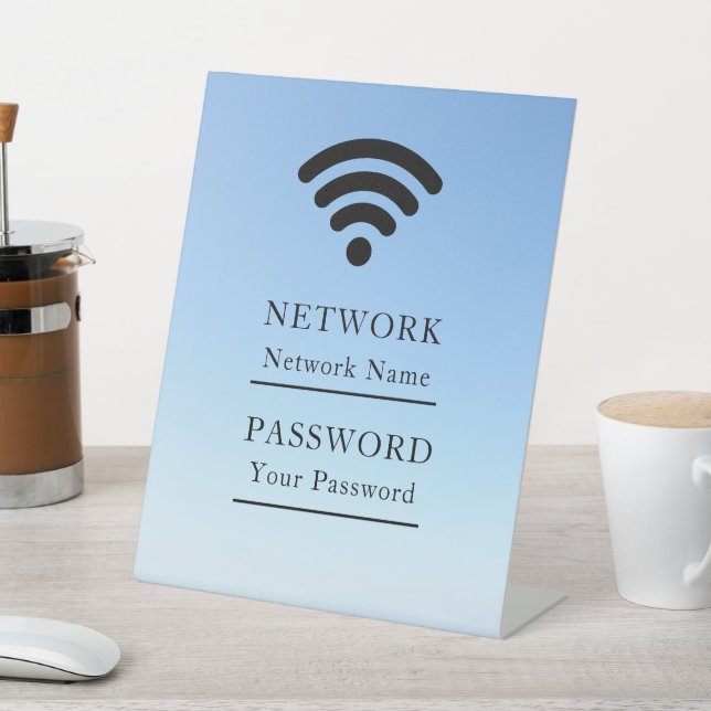 Signe De Table Réseau Wifi Professionnel Morden (In SItu)