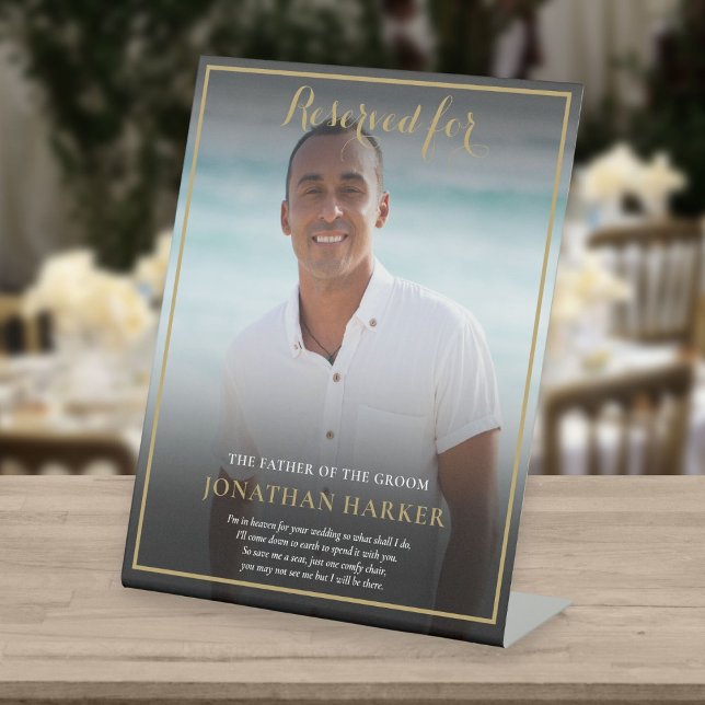 Signe De Table Réservation Sauver Une Place Père Du Marié Photo M (Créateur téléchargé)