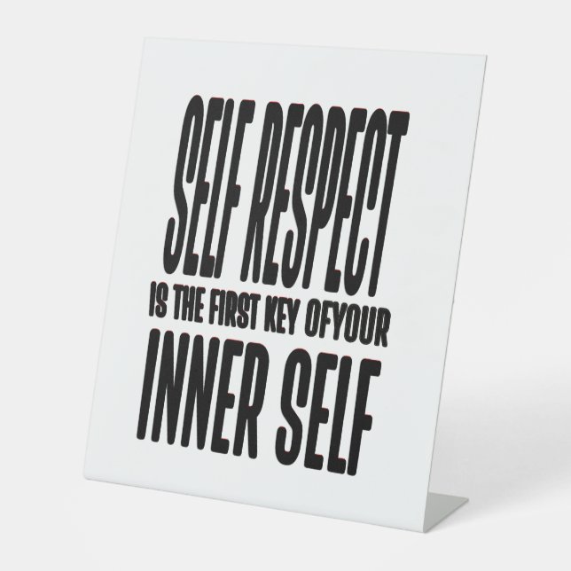 Signe De Table Respect de soi – La première clé de la force intér (Recto)
