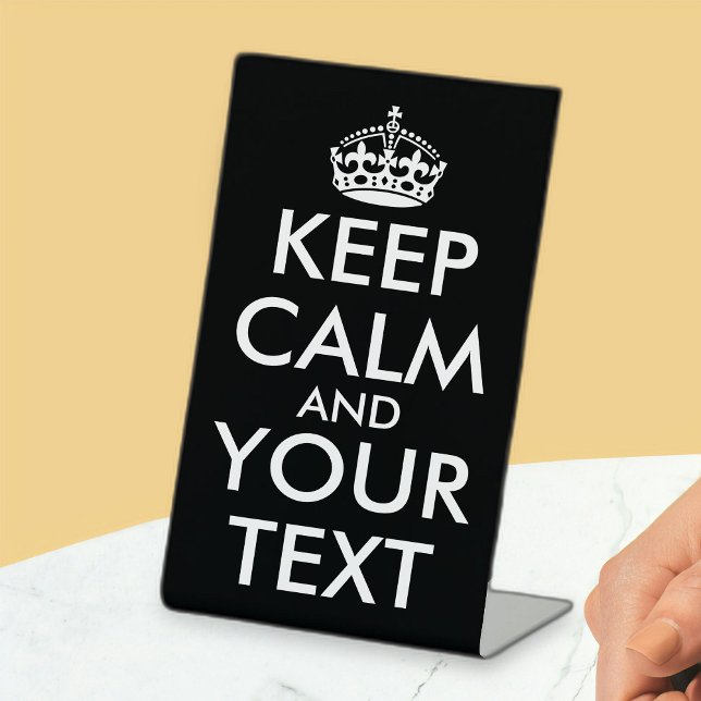 Signe De Table Restez calme et continuez - Créez votre propre (Créateur téléchargé)