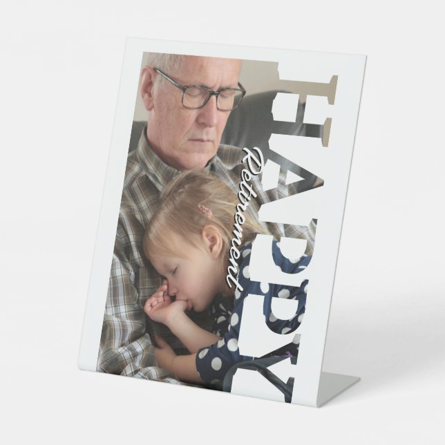 Signe De Table Retirement Photo sign | Personalized Reti (Recto)