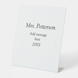 Signe De Table Retour à l'école professeur appréciation ajouter c