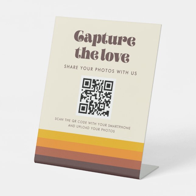 Signe De Table Rétro Années 60 Vintage Capturez l'amour (Recto)