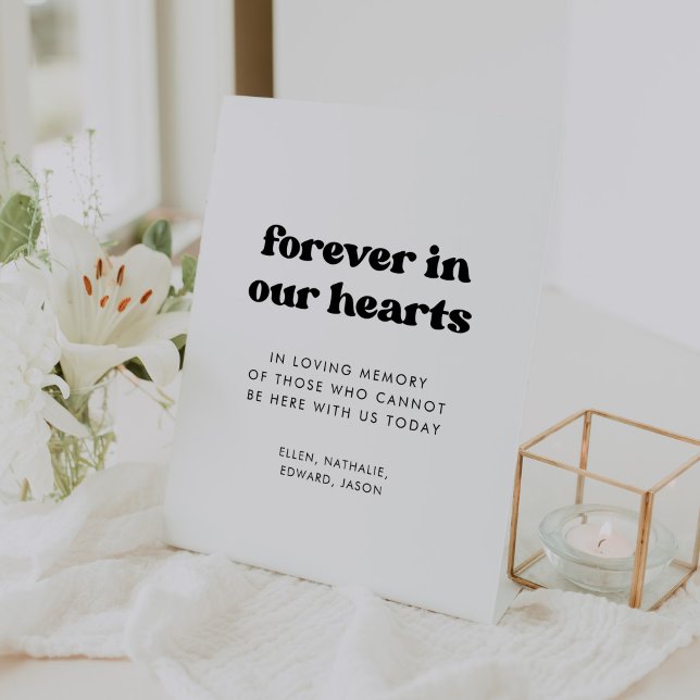 Signe De Table Rétro stylish Forever dans nos coeurs mariage (Créateur téléchargé)