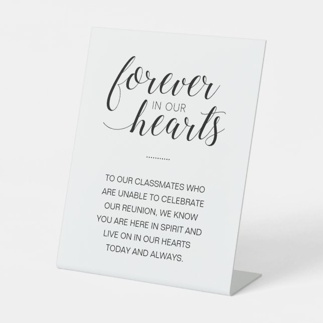 Signe De Table Retrouvailles Dans Notre Coeur Commémorative (Recto)