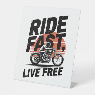 Signe De Table Ride Fast Live Bicyclist T-shirt